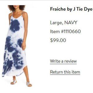 Fraiche By J Tie-Dye A-Line Maxi Dress